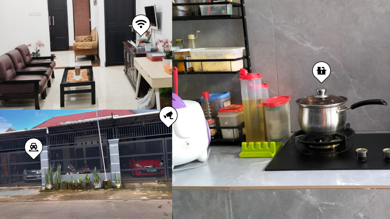 Kos Ta. Kos dengan Fasilitas Umum lengkap, Free Wifi, Dapur Umum, Parkir Mobil dan Motor Indoor, CCTV 24 jam.